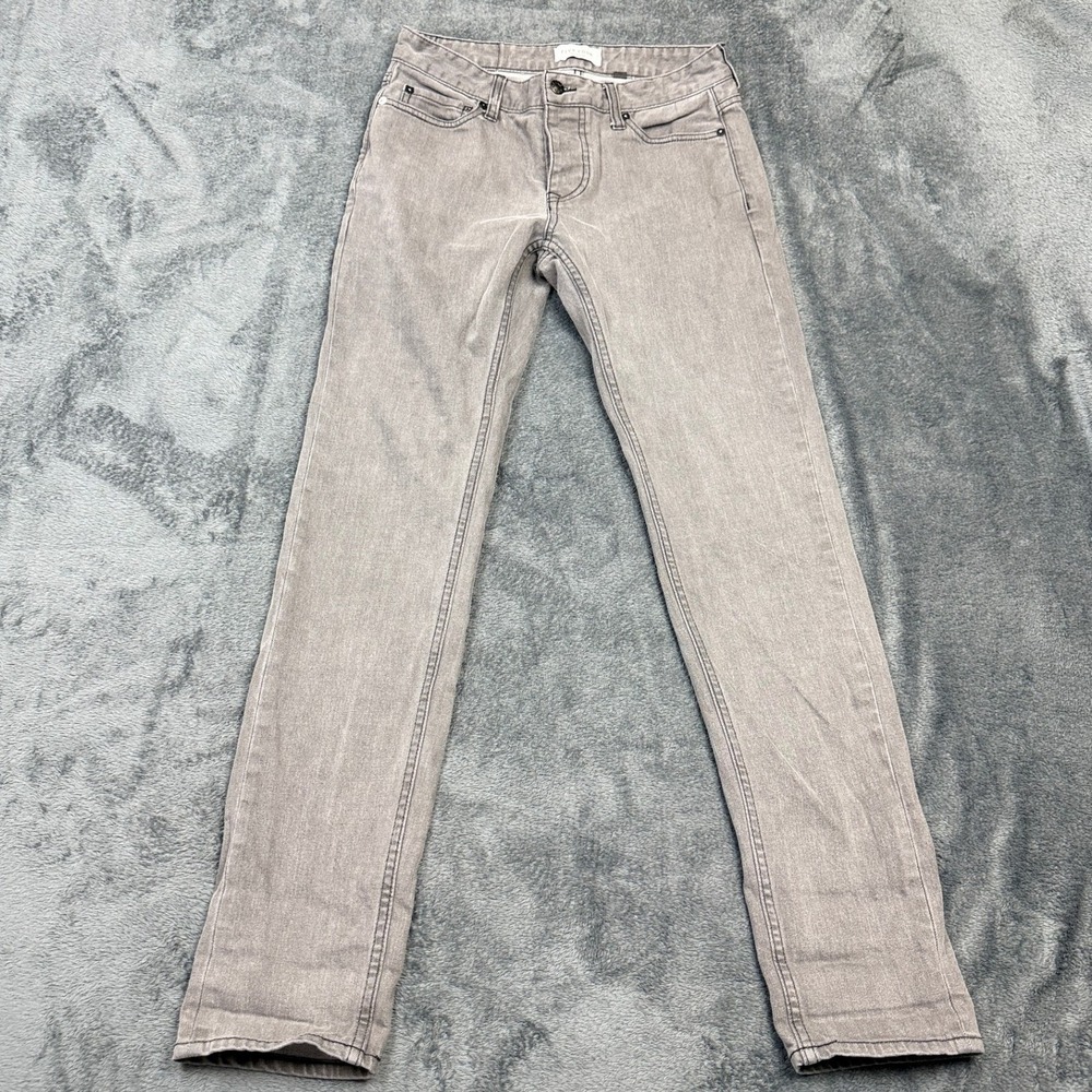 FIVE FOUR Mens Size 30 Gray‎ Slim Heavy Wash Jeans